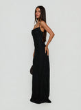 Celena Maxi Dress Black Burnout