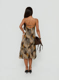 Araliza Hanky Hem Midi Dress Animal