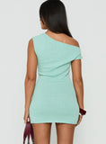 Coreina One Shoulder Mini Dress Aqua