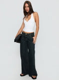 Supercut Low Rise Baggy Pleat Jeans Grunge Wash