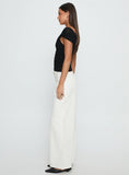 Catiana Low Rise Wide Leg Jeans White