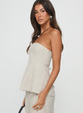 Esidora Strapless Flare Top Natural