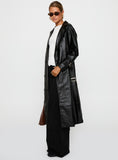 Montanna Faux Leather Coat Black