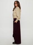 Jacynda Low Waist Wide Leg Corduroy Jeans Currant