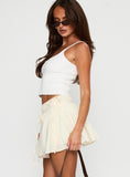 Astelle Tie Up Mini Skirt Cream