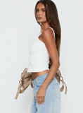 Kasper Cinched Tank Top White