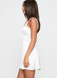 Dasha Satin Mini Dress White