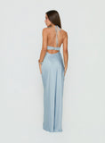 Odyssa Halter Maxi Dress Blue Slate