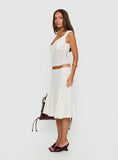 Quani Lace Midi Skirt Cream