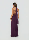 Jadira Scarf Maxi Dress Plum