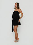 We Belong Together Strapless Blouson Mini Dress Black