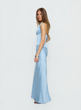 In A Trance Halter Corset Maxi Dress Blue