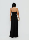 Adalisa Strapless Ruched Maxi Dress Black