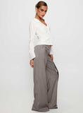 Just Have Fun Wide Leg Pant Grey