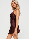 Marilyn Mini Dress Wine