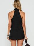 Adalynne Twist Front Mini Dress Black
