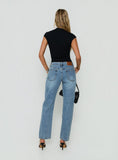 Fedela Mid Rise Tapered Jeans Light Vintage Blue