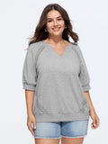 Supersoft Lace Trim Drop Shoulder Sweatshirt