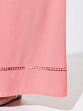 Lace Trim Drawstring Waist Breezy Pants