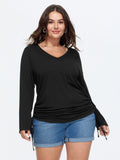 Supersoft Stretchy Adjustable Drawstring Side Jersey Top