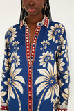 Blue Luna Collared  Pajama Shirt