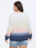 Supersoft Ombre Print Round Neck Sweatshirt