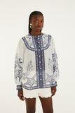 Off-White Coast Scarf Long Sleeve Blouse