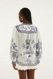 Off-White Coast Scarf Long Sleeve Blouse