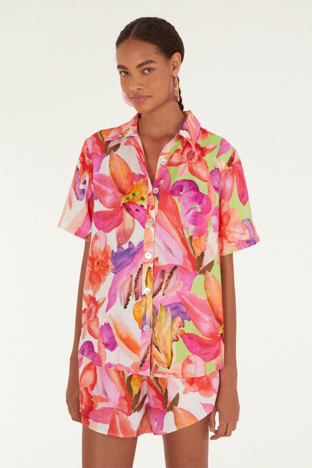 Multicolor Artsy Flora Shirt