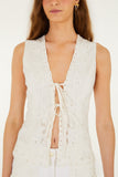 Off-White Embroidered Blouse