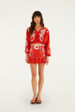 Red Richelieu Blouse