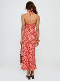 Casablanca Maxi Skirt Red Floral
