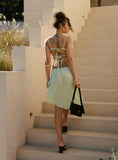 Pappilion Asymmetrical Midi Skirt Sage Petite