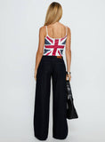 Ramos Low Rise Wide Leg Denim Jeans Raw Indigo Blue