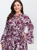 Retro Floral Print A-Line Mini Dress