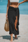 Black Side Tie Midi Sarong