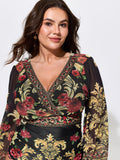 Sheer Floral Print Full-Coverage One-Piece Swim