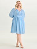 Adjustable Bodice Toothpick Pleat Mini Dress