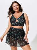 Sheer Star Moon Print Swim Bottoms