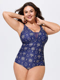 Sunkissed Print Sheer One-Piece Swim