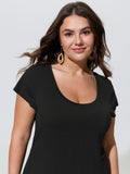 Supersoft Lace Cut-Out Fitted T-Shirt