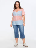 Supersoft Tie Dye V Neck Long T-Shirt