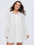 Cotton Button-Down Cover-Up
