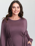 Adjustable Drawstring Side Midi Dress