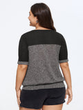 Color Block Lace Panel T-Shirt