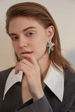 Big Flower Drop Dangle Earrings