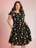 Ghost Party Rayon Pockets Mini Dress