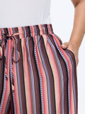 Boho Striped Print Wide-Leg Pants