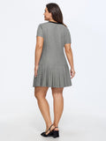 Color Contrast Bow-Front Mini Dress