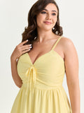 Ruched Bodice Tiered Flowy Maxi Dress